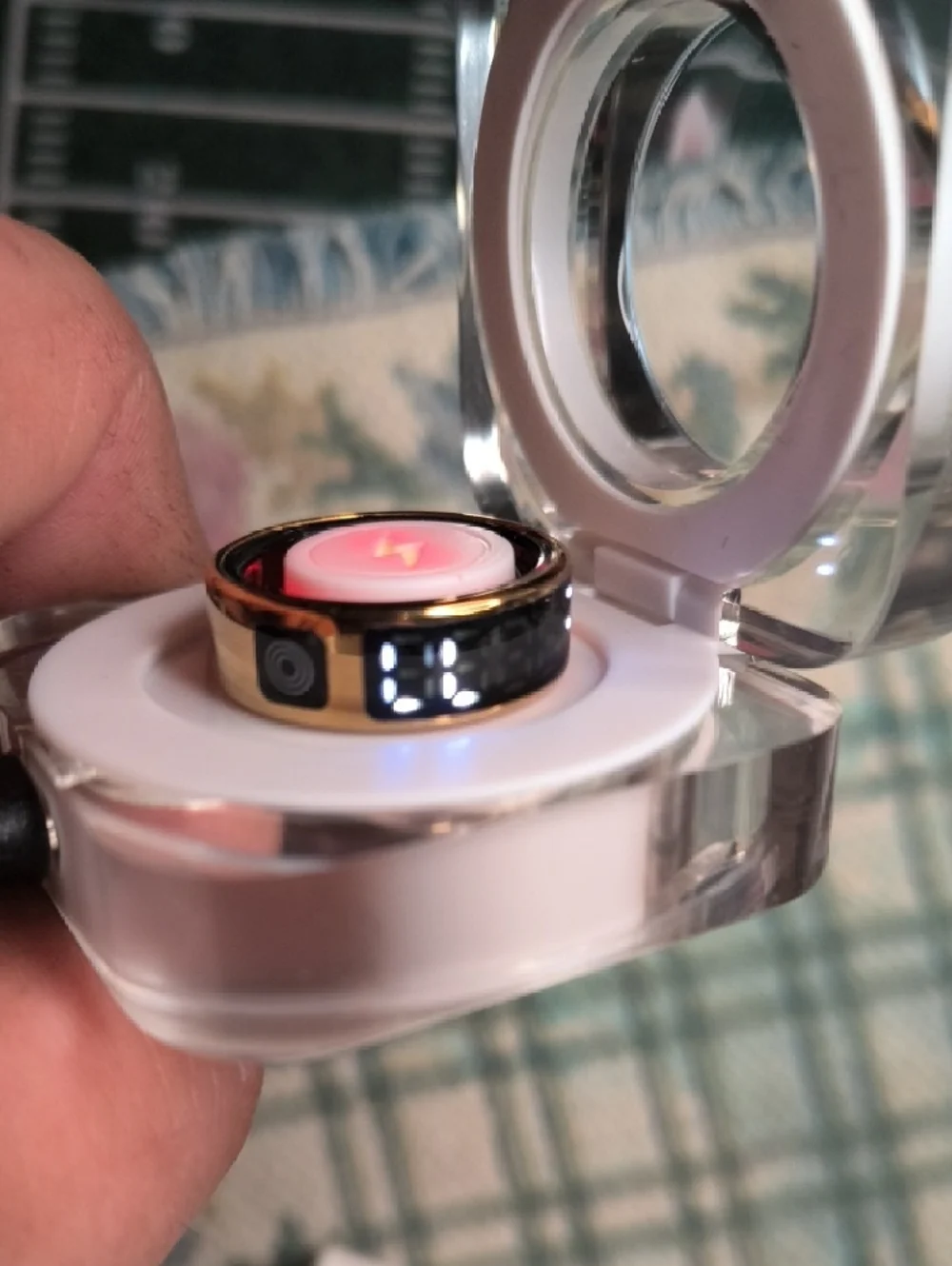 Smart Ring LED Display - Black